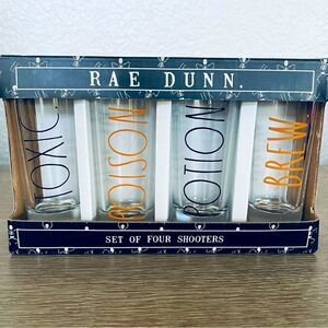 Rae Dunn Halloween 4-pk Tall Shooter Shot Glasses Set